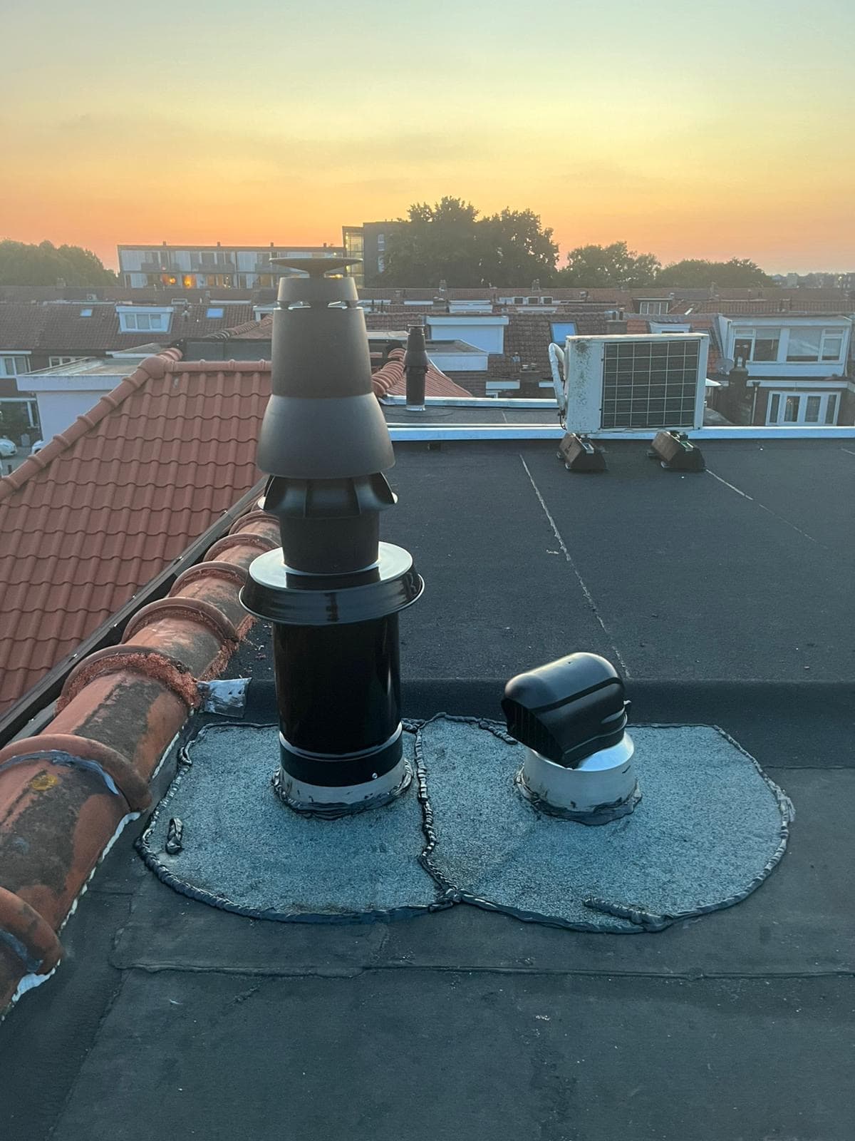 Dakdoorvoer schoorsteen